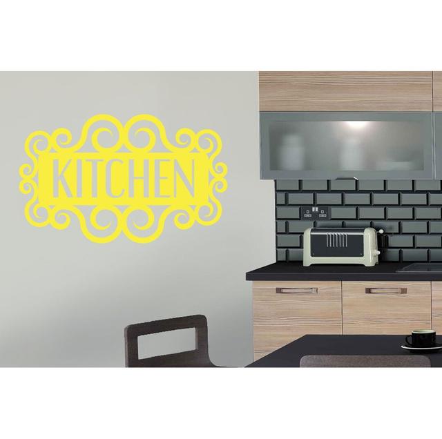 Wall Decal 17 Stories Colour: Bright Yellow, Size: Medium on Productcaster.