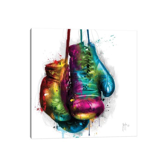 Boxing by Patrice Murciano - Wrapped Canvas Painting Ivy Bronx Size: 93.98 cm H x 93.98 cm W x 1.905 cm D on Productcaster.