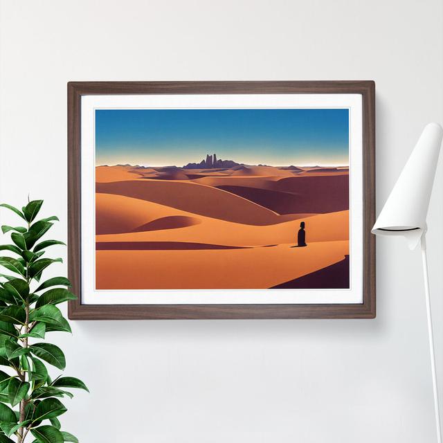 Engaging Desert - Single Picture Frame Print Natur Pur Frame Colour: Walnut Framed, Size: 34cm H x 46cm W x 2cm D on Productcaster.