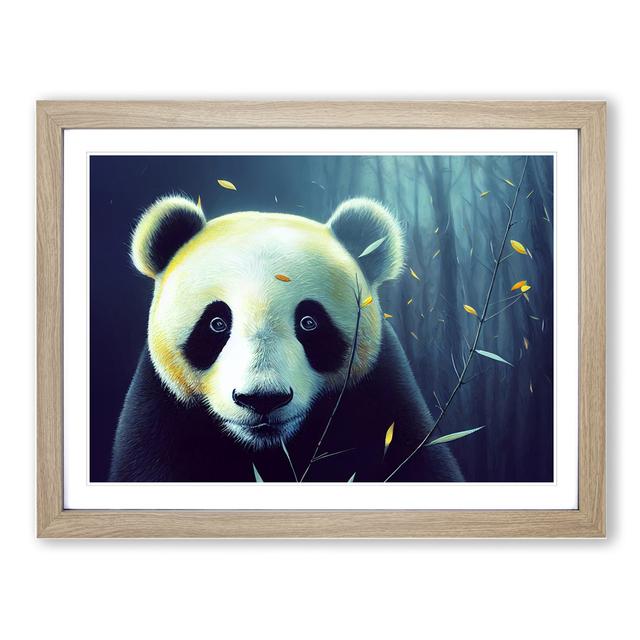 Fabulous Panda - Picture Frame Painting Latitude Vive Frame Colour: Oak, Size: 34cm H x 46cm W x 2cm D on Productcaster.