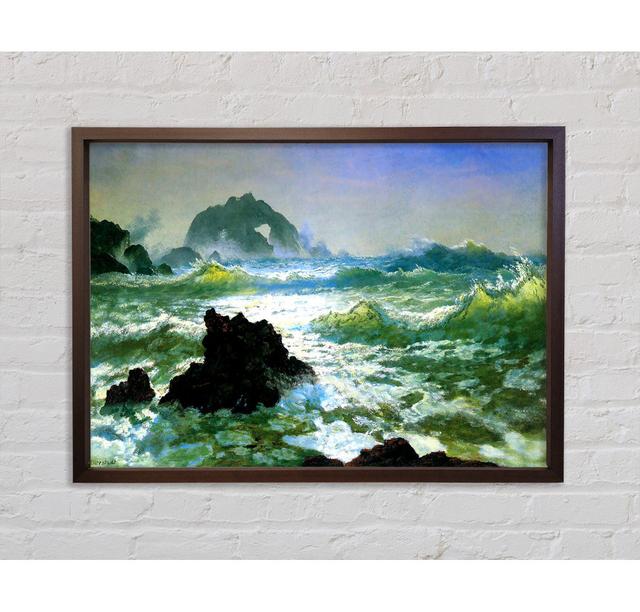 Bierstadt Seal Rock 2 - Single Picture Frame Art Prints on Canvas Bright Star Size: 84.1cm H x 118.9cm W x 3.3cm D on Productcaster.