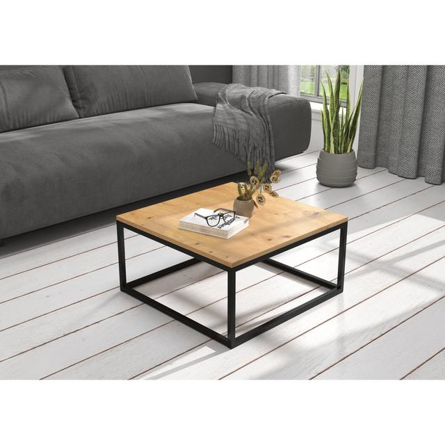 Liskeard Frame Coffee Table Fairmont Park Table Base Colour: Black, Table Top Colour: Artisan on Productcaster.