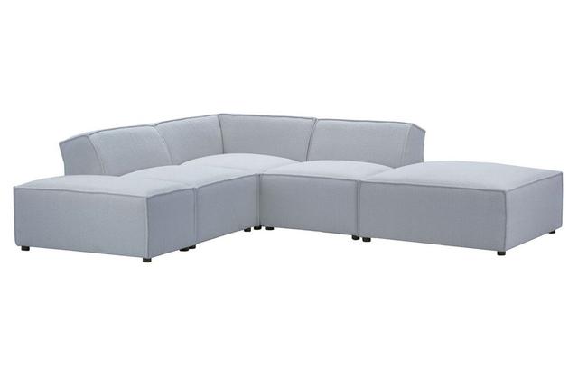 Ecksofa Avilee ModernMoments Polsterfarbe: Blaugrau on Productcaster.