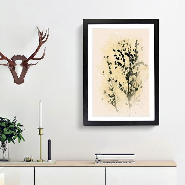 Birds in the Tree in Abstract - Picture Frame Graphic Art Print East Urban Home Size: 65cm H x 48cm W x 2cm D, Frame Option: Black Framed on Productcaster.