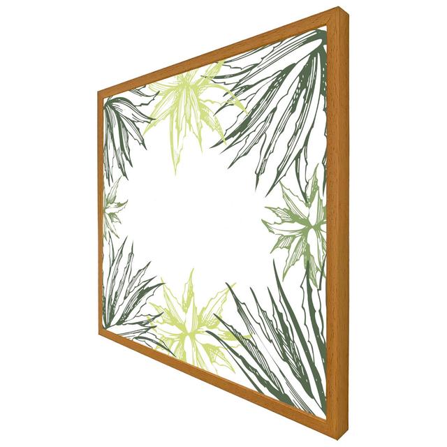 Dulles Green Leaf Border - Print Latitude Vive Format: Oak Framed, Size: 41cm H x 41cm W x 4cm D on Productcaster.