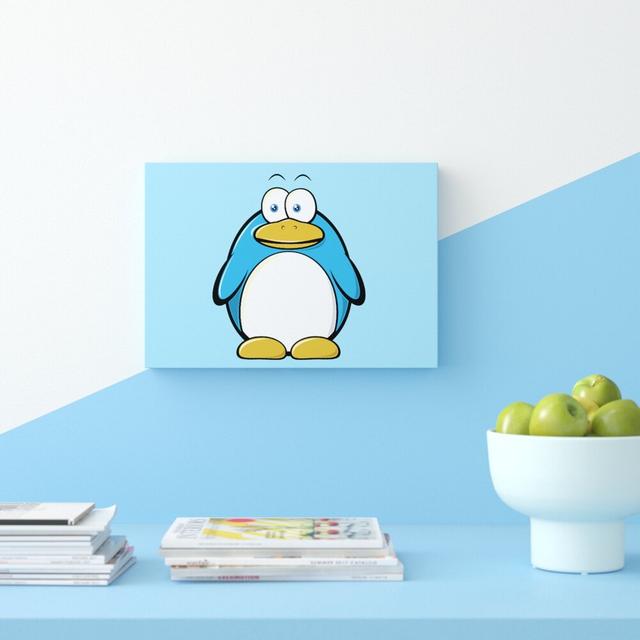 Funny Penguin Standing - Wrapped Canvas Graphic Art Print East Urban Home Size: 35.6 cm H x 50.8 cm W on Productcaster.