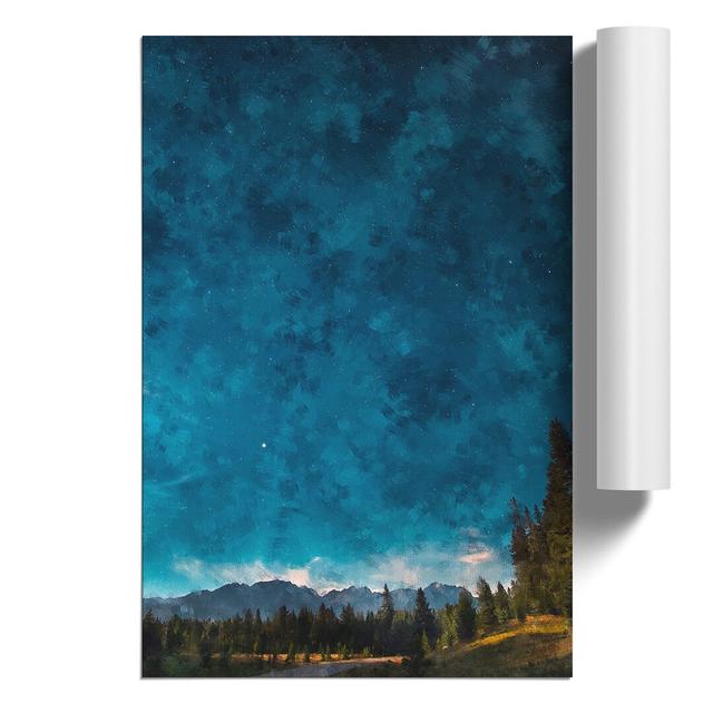 Stars Above Banff National Park - Unframed Graphic Art East Urban Home Size: 30cm H x 21cm W x 0.1cm D on Productcaster.