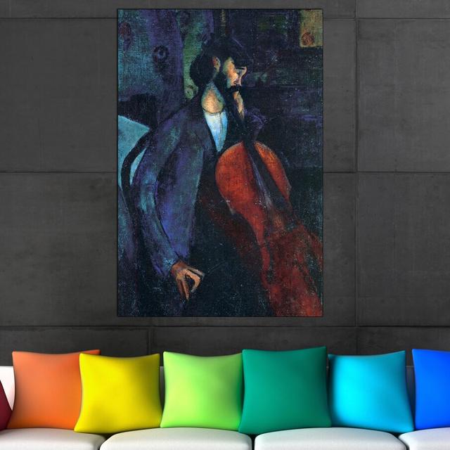 'The Cellist' by Modigliani Amedeo Painting Print East Urban Home Size: 135cm H x 90cm W x 1.8cm D on Productcaster.