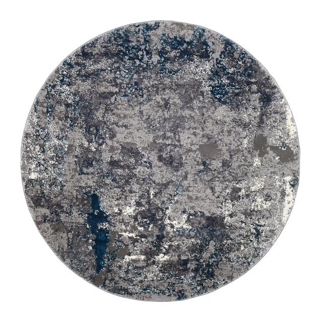 Carpet Dibble in blue/grey Zipcode Design Rug Size: Round 120cm on Productcaster.