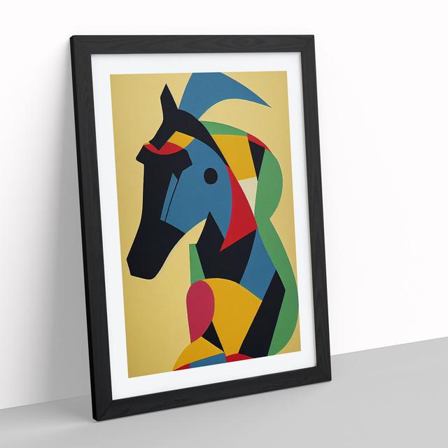 Horse in Abstract No.3 - Picture Frame Graphic Art Metro Lane Frame Colour: Black, Size: 64cm H x 46cm W x 2cm D on Productcaster.