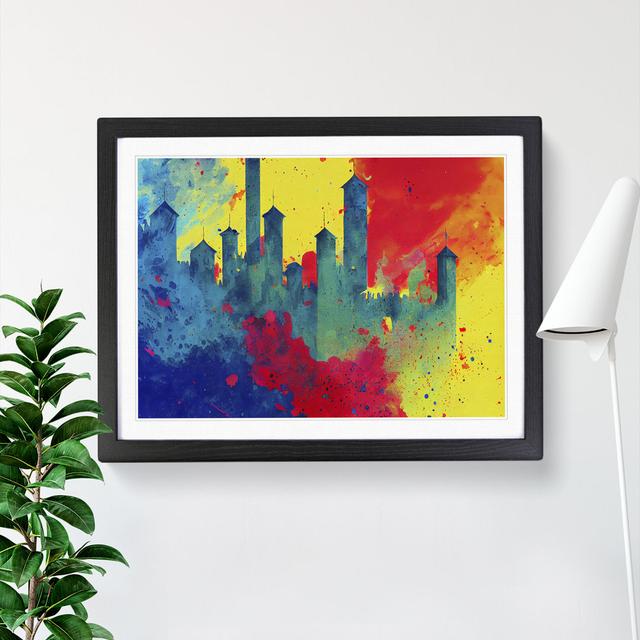 Castle Colour Splash Vol.1 Abstract - Single Picture Frame Print Metro Lane Frame Colour: Black Framed, Size: 34cm H x 46cm W x 2cm D on Productcaster.