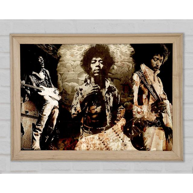 Jimi Hendrix Trio - Single Picture Frame Art Prints Rosalind Wheeler Size: 21cm H x 29.7cm W x 1.5cm D on Productcaster.