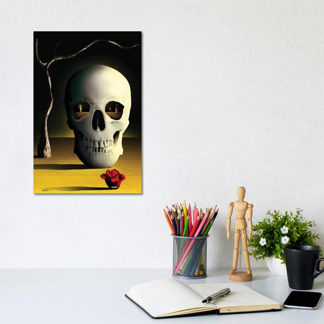 Skull by Marcel Caram - Wrapped Canvas Art Prints Maturi Size: 30.48cm H x 20.32cm W on Productcaster.