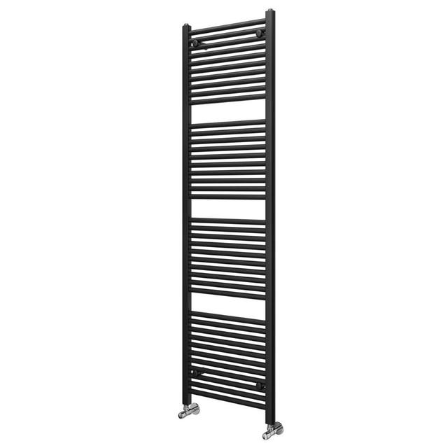 Bonner Straight Towel Rail Heated Towel Rails Belfry Heating Finish: Black, Size: 180cm H x 40cm W x 3cm D on Productcaster.