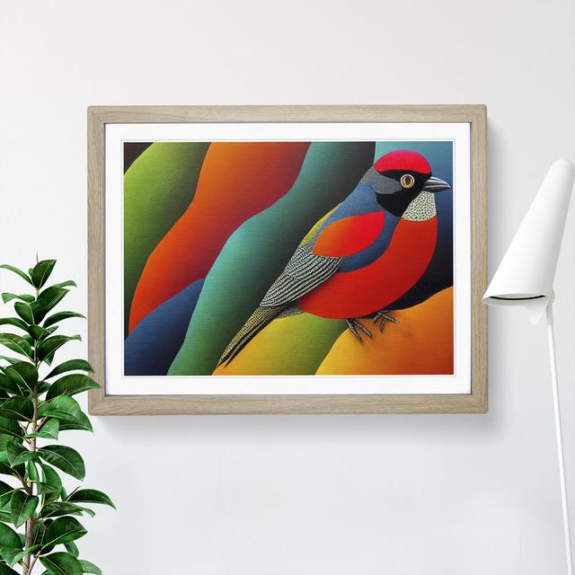 Irresistible Bird - Single Picture Frame Print 17 Stories Frame Colour: Oak, Size: 34cm H x 46cm W x 2cm D on Productcaster.