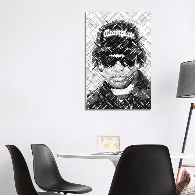 Eazy Legend by Cristian Mielu - Wrapped Canvas Art Prints Ophelia & Co. Size: 101.6cm H x 66.04cm W x 3.81cm D on Productcaster.