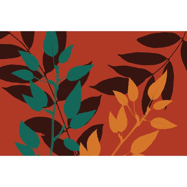 Leaf Collage 1 - Wrapped Canvas Print ClassicLiving Size: 61cm H x 91cm W x 3.8cm D on Productcaster.