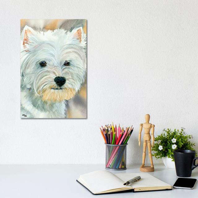 Go Westie - West Highland Terrier by Judith Stein - Wrapped Canvas Painting Ophelia & Co. Size: 30.48cm H x 20.32cm W x 1.91cm D on Productcaster.