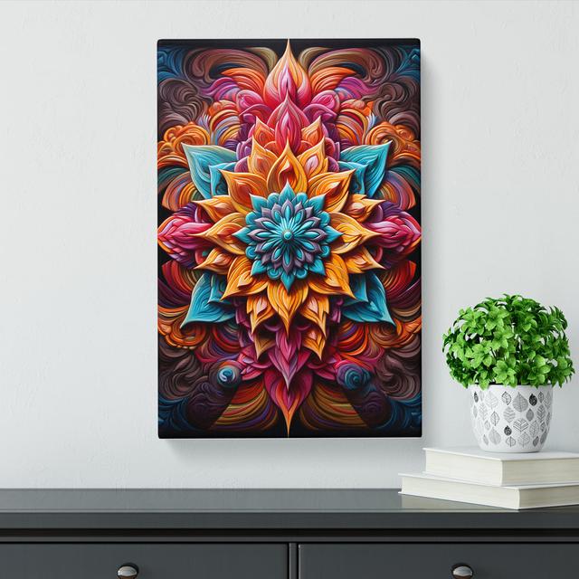 Mandala Hard Edge Painting No.3 - Print Latitude Vive Size: 50cm H x 35cm W x 3cm D on Productcaster.