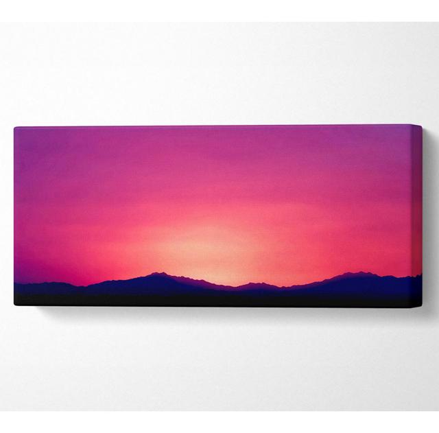 Pink Sunset Skies - Wrapped Canvas Art Prints Ivy Bronx Size: 40.6cm H x 101.6cm W on Productcaster.