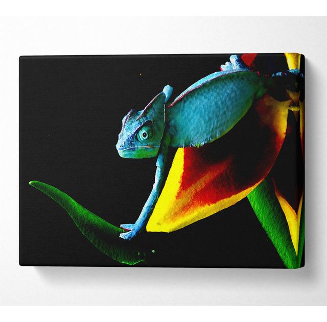 Chameleon In Blue - Wrapped Canvas Art Prints 17 Stories Size: 50.8cm H x 81.3cm W x 10cm D on Productcaster.