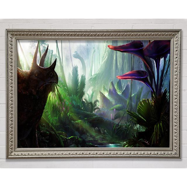 Triceratop Forest Framed Print Bright Star Size: 84.1cm H x 118.9cm W x 3cm D on Productcaster.