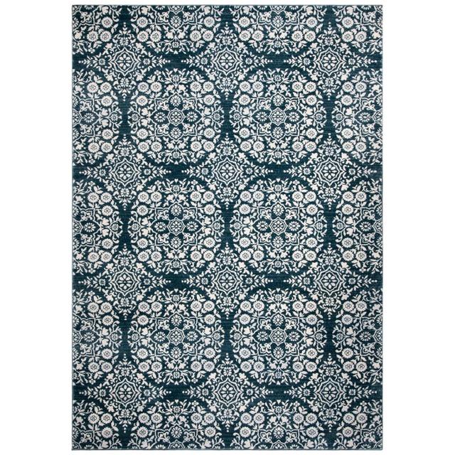 Swint Geometric Hand Woven Navy Blue Area Rug Bloomsbury Market Rug Size: Rectangle 90cm x 150cm on Productcaster.