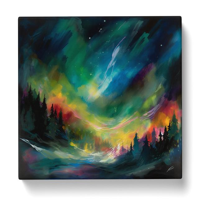 Northern Lights Gestural Art No.1 Alpen Home Size: 35cm H x 35cm W on Productcaster.