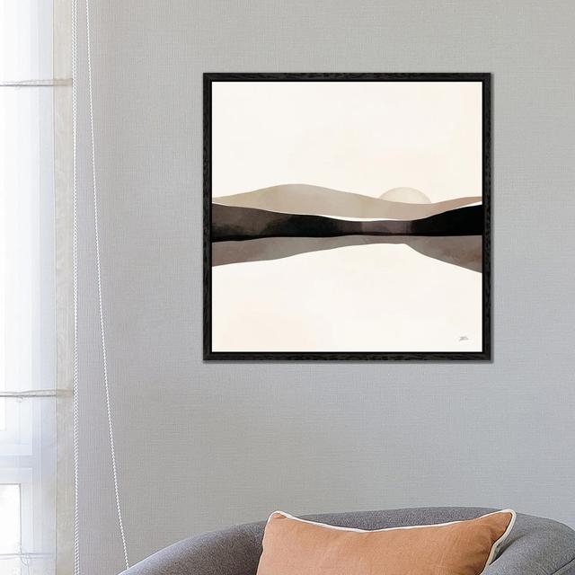 Silver Sunset by Bria Nicole - Print on Canvas Ebern Designs Format: Black Framed, Size: 66.04cm H x 66.04cm W x 3.81cm D on Productcaster.