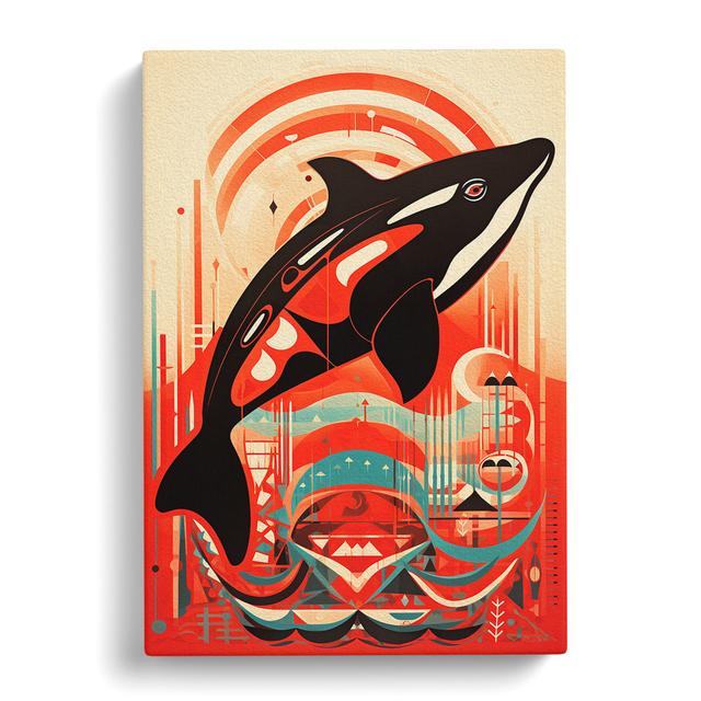 Orca Whale Constructivism House of Hampton Size: 76cm H x 50cm W x 3cm D on Productcaster.