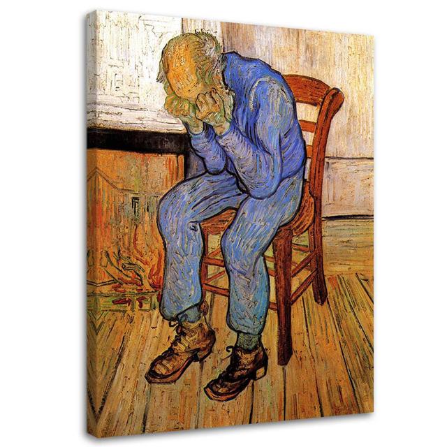 Old Man In Sorrow - V. Van Gogh Reproduction - Wrapped Canvas Painting Rosalind Wheeler Size: 120cm H x 80cm W x 2cm D on Productcaster.