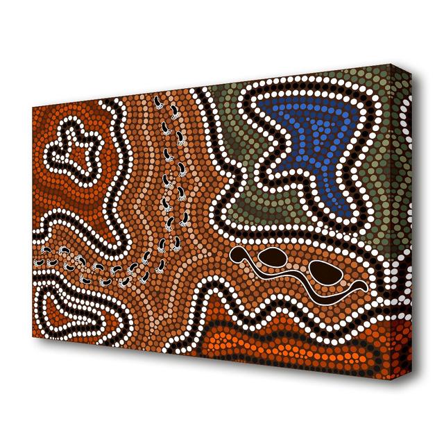 Aboriginal Pattern 5 - Wrapped Canvas Graphic Art Print East Urban Home Size: 50.8 cm H x 81.3 cm W on Productcaster.