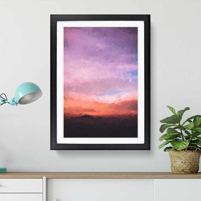 Sky Above the Mountain in Abstract - Picture Frame Graphic Art Print East Urban Home Frame Option: Black Framed, Size: 87cm H x 62cm W x 2cm D on Productcaster.