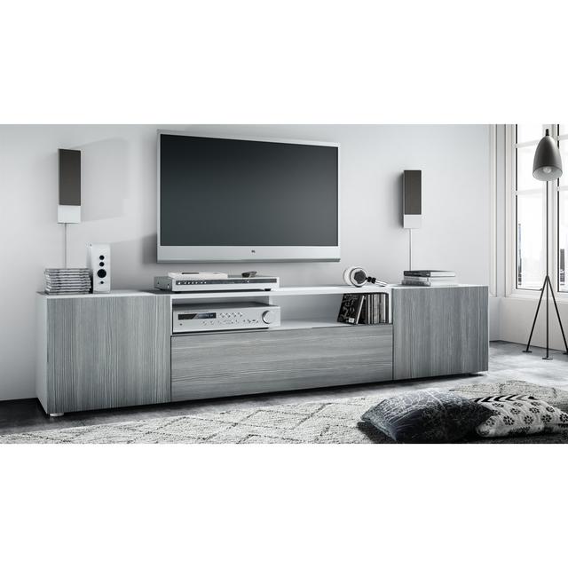 Akaki TV Stand for TVs up to 78" Wade Logan Colour: Avola Anthracite front/White top on Productcaster.