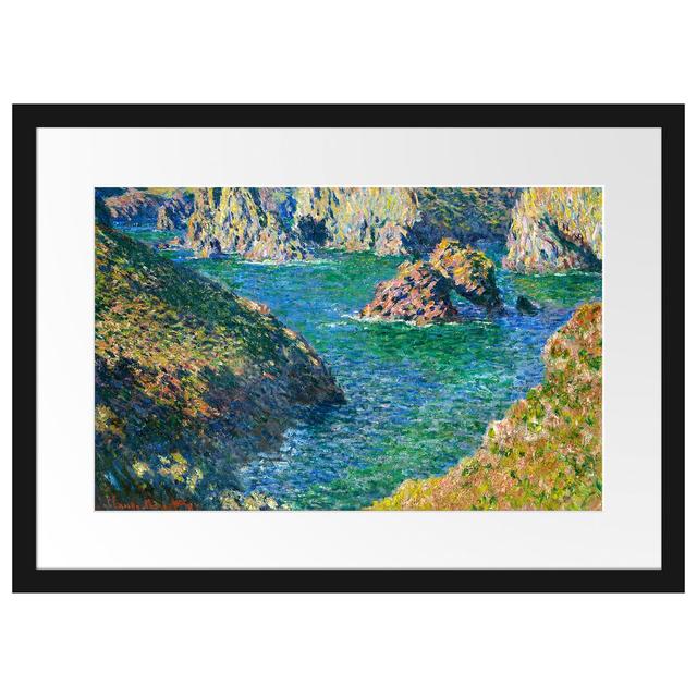 Claude Monet - Port Donnant Belle Ile - Im Bilderrahmen Mit Galerie-Passepartout Haus am Meer Maße: 40 cm H x 55 cm B x 2,5 cm T on Productcaster.