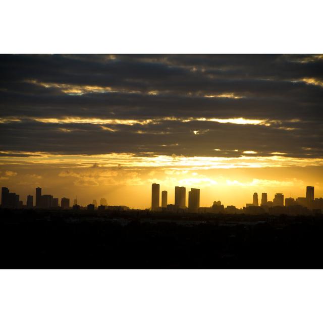 Sunrise in Miami City by Christianhjortland - Wrapped Canvas Photograph 17 Stories Size: 61cm H x 91cm W x 3.8cm D on Productcaster.