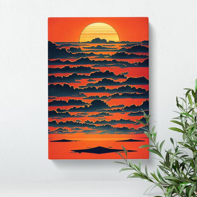 Unusual Sunset View George Oliver Size: 76cm H x 50cm W x 3cm D, Format: Wrapped Canvas, Matte Colour: No Matte on Productcaster.