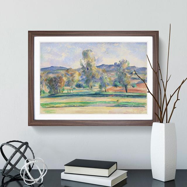 Autumn Landscape by Paul Cezanne - Picture Frame Painting East Urban Home Size: 27cm H x 36cm W x 2cm D, Frame Option: Walnut on Productcaster.