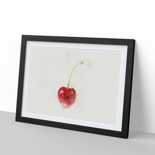 Lone Cherry in Abstract - Picture Frame Graphic Art Print East Urban Home Size: 35cm H x 50cm W x 2cm D, Frame Option: Black on Productcaster.