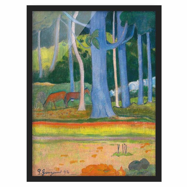 Forest Landscape by Paul Gauguin - Picture Frame Painting Rosalind Wheeler Size: 70cm H x 50cm W x 2cm D, Frame Option: Black Framed on Productcaster.