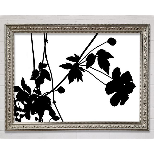 Silver Flowers - Single Picture Frame Art Prints Rosalind Wheeler Size: 42cm H x 59.7cm W x 3cm D on Productcaster.