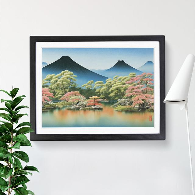 Traditional Japanese Mountains Vol.3 - Single Picture Frame Print Alpen Home Size: 34cm H x 46cm W x 2cm D, Frame Colour: Black Framed on Productcaster.