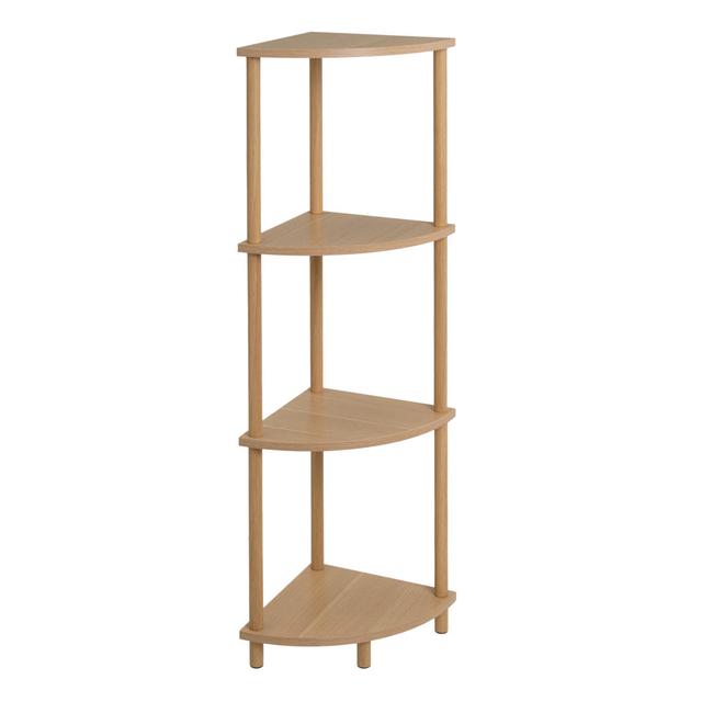 Annalya 35cm H x 36.5cm W Bamboo / Rattan Corner Bookcase Latitude Run Colour: Brown on Productcaster.