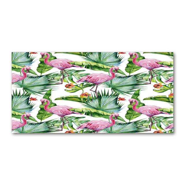 Flamingos Pflanzen - Ungerahmte Kunstdrucke auf Leinwand Sansibar Home on Productcaster.