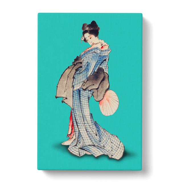 Geisha by Hokusai - Wrapped Canvas Painting East Urban Home Size: 60cm H x 40cm W x 3cm D on Productcaster.