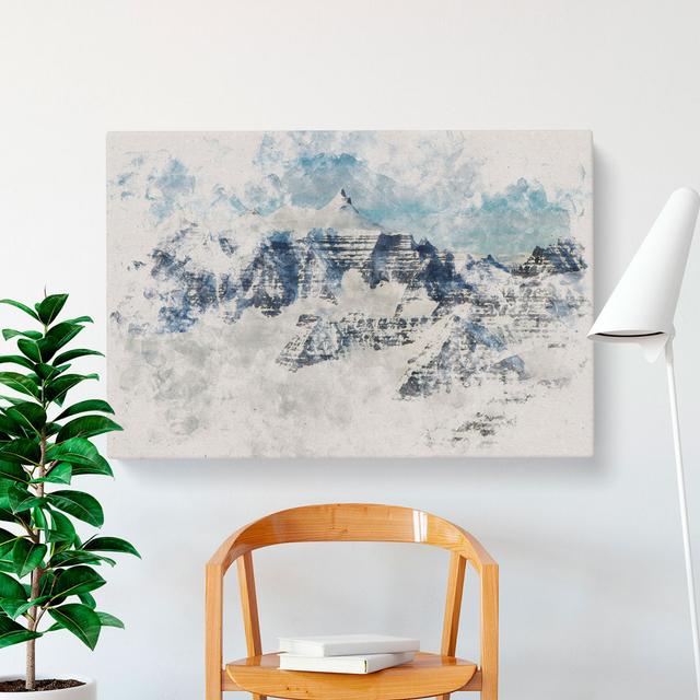 Mountain Ridges Of Greenland - Wrapped Canvas Print East Urban Home Size: 40cm H x 60cm W x 3cm D on Productcaster.