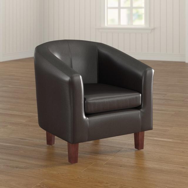 Tub Chair Marlow Home Co. Upholstery Colour: Black on Productcaster.