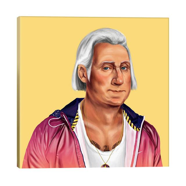 George Washington by Amit Shimoni - Wrapped Canvas Painting Ebern Designs Size: 45.72cm H x 45.72cm W x 1.91cm D on Productcaster.