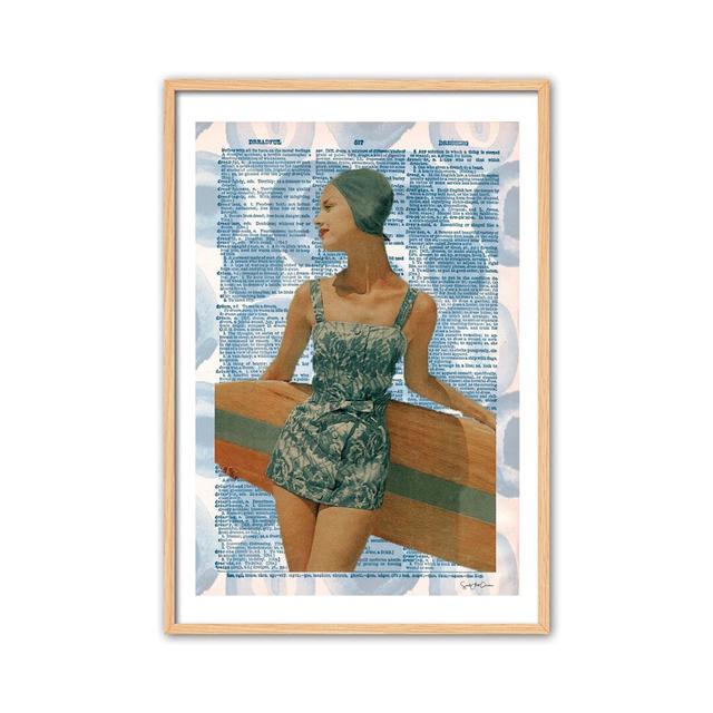 Surf 1950 by Soul Art Corner - Picture Frame Graphic Art Print on Fabric Corrigan Studio Size: 122cm H x 82cm W x 3cm D on Productcaster.