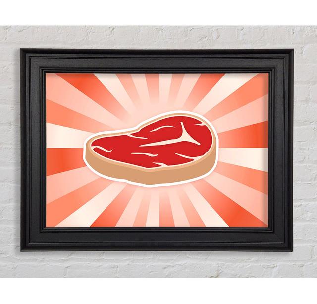 Piece Of Meat Framed Print Ebern Designs Size: 84.1cm H x 142.2cm W on Productcaster.